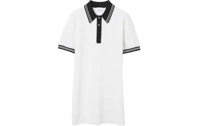 Платье с короткими рукавами женское белое Burberry