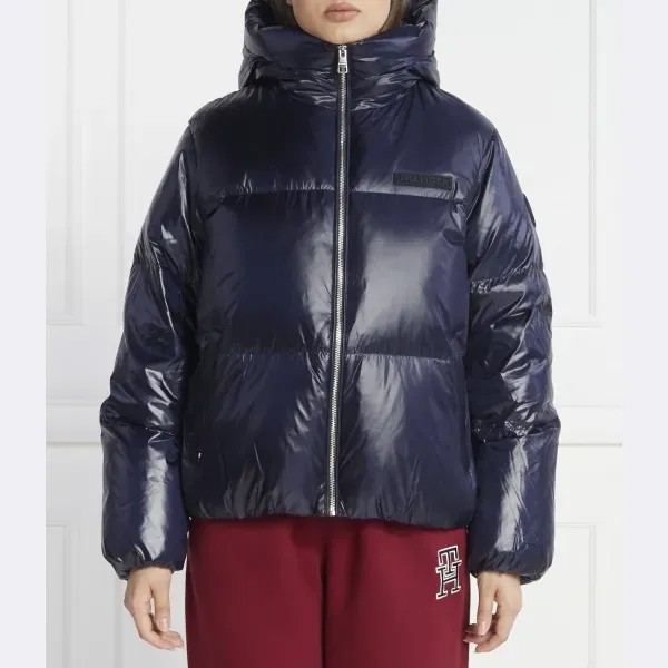 Пуховик стандартного кроя Tommy Hilfiger, синий
