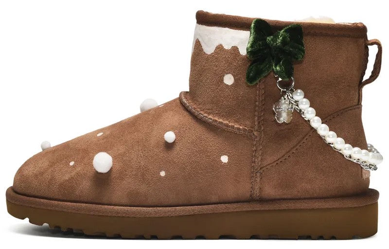 CLASSIC MINI Зимние ботинки женские светло-хаки Ugg
