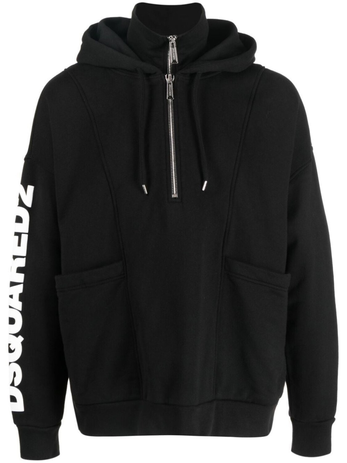 Dsquared2 худи на молнии с логотипом, черный