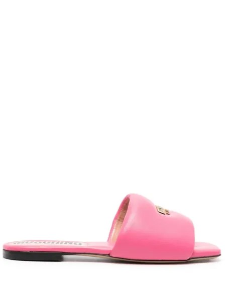 Мюли с логотипом Moschino, розовый