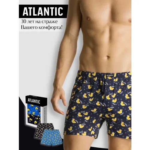 Трусы Atlantic, 2 шт., размер L, голубой, синий