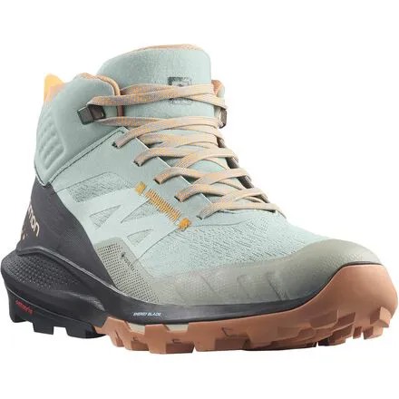 Походные ботинки Outpulse Mid GTX женские Salomon, цвет Wrought Iron/Ebony/Blazing Orange