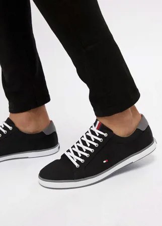 Черные парусиновые кеды со шнуровкой Tommy Hilfiger Harlow-Черный