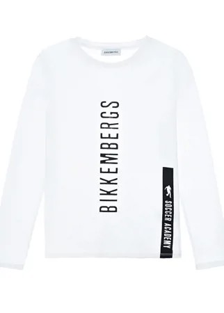 Белая толстовка с контрастным логотипом Bikkembergs