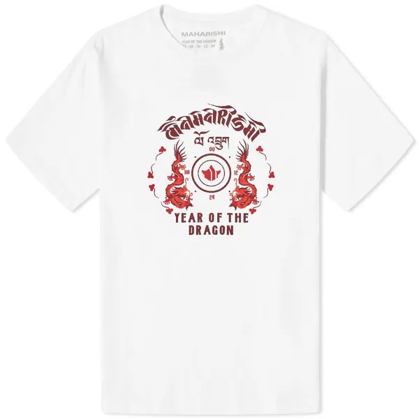 Футболка Maharishi Dragon Anniversary T-Shirt, белый