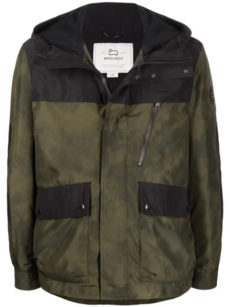 Woolrich ветровка Trek с принтом тай-дай, зеленый