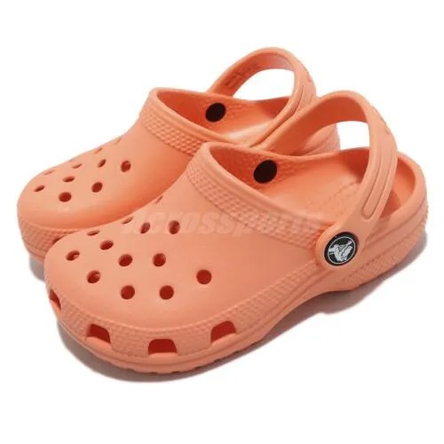 Crocs Classic Clog K Papaya Orange Kids Preschool Slip On Sandals 206991-83E