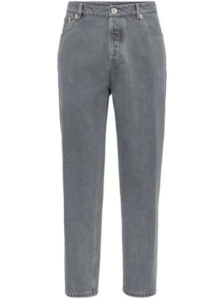 Brunello Cucinelli прямые джинсы Grayscale, серый