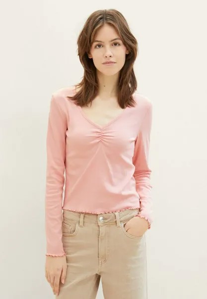Рубашка с длинным рукавом TOM TAILOR DENIM, цвет crystal pink