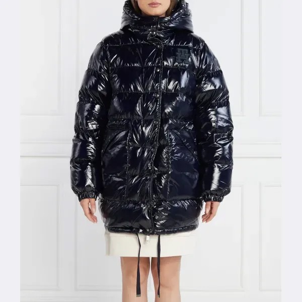 Блестящий пуховик стандартного кроя Tommy Hilfiger, синий