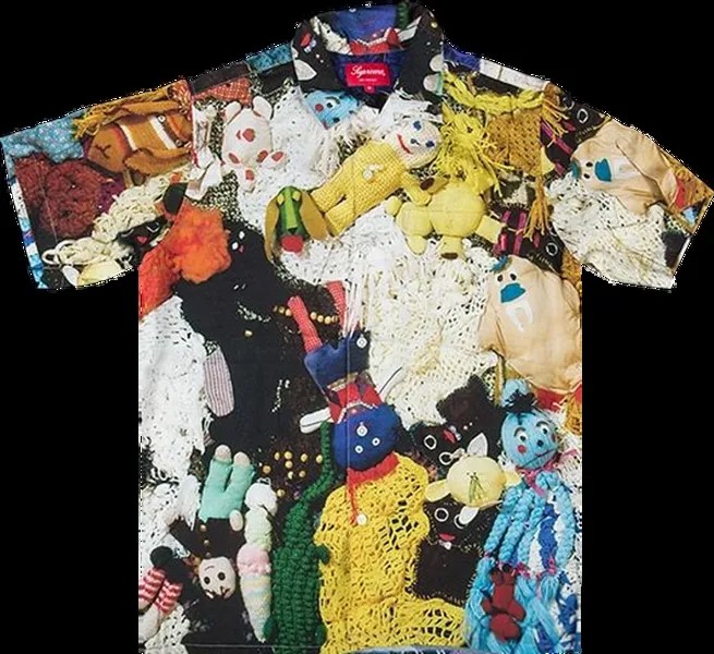 Рубашка Supreme Mike Kelley More Love Hours Than Can Ever Be Repaid Rayon Shirt 'Multi', разноцветный