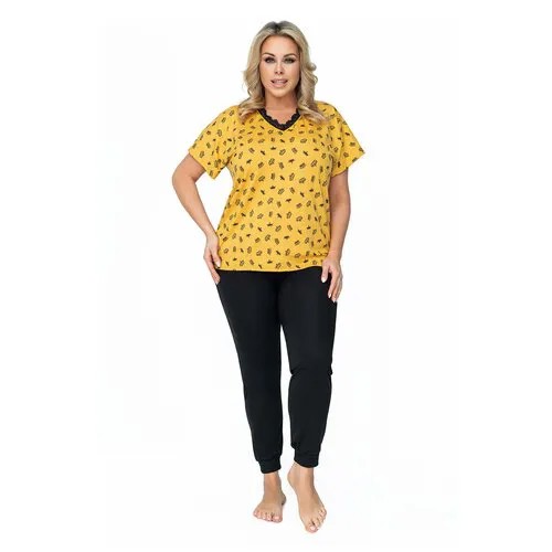 Пижама  Donna, размер 5XL, желтый