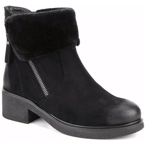 Женские зимние ботинки на низком каблуке medelista, черный, Размер 37