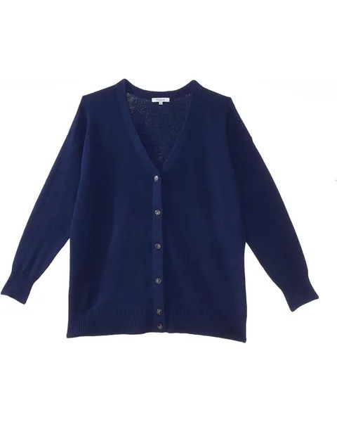 Свитер Madewell Plus V-Neck Relaxed Cardigan, цвет Heather Indigo