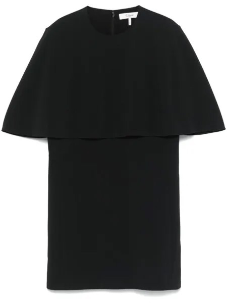 Chloé креповое платье мини, черный