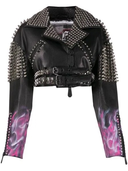 Philipp Plein байкерская куртка с заклепками
