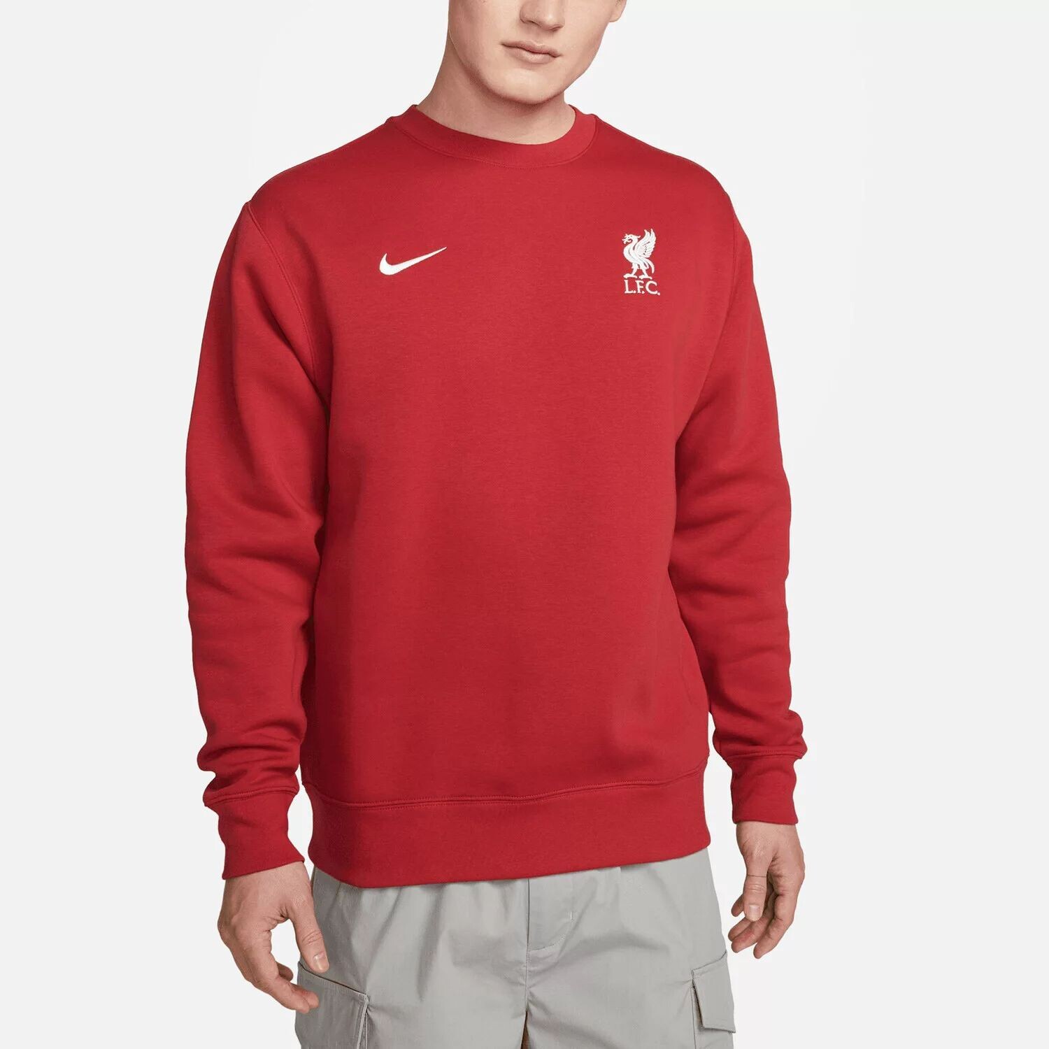 Мужской красный пуловер Liverpool Club свитшот Nike