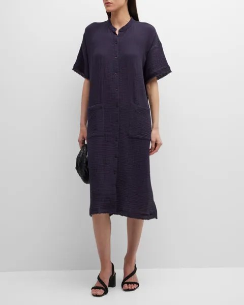 Платье-рубашка миди из органического хлопка Gauzy Eileen Fisher