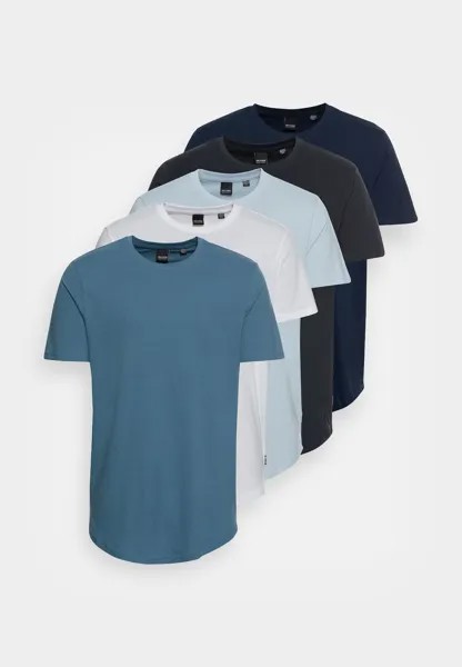 Базовая футболка ONSMATT LONGY TEE 5 PACK Only & Sons, цвет white