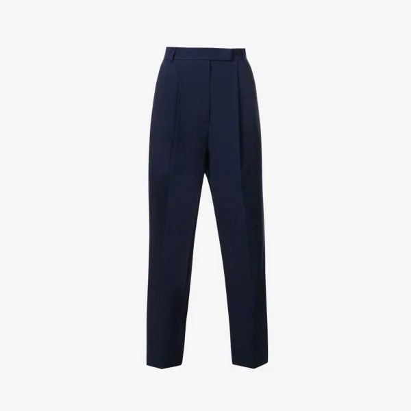 Брюки bea зауженного кроя с высокой посадкой из эластичной ткани Frankie Shop, синий