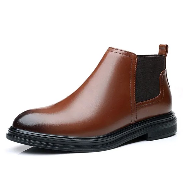 B14 Мужская обувь большого размера, остроносые деловые Повседневные Удобные износостойкие мужские ботинки, английский комплект, кожаные бот...