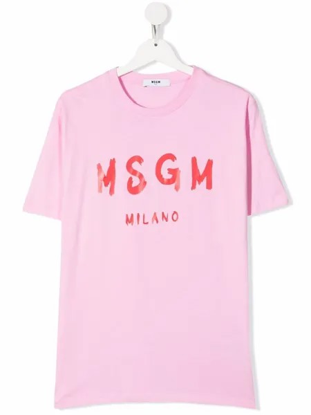 MSGM Kids футболка с логотипом