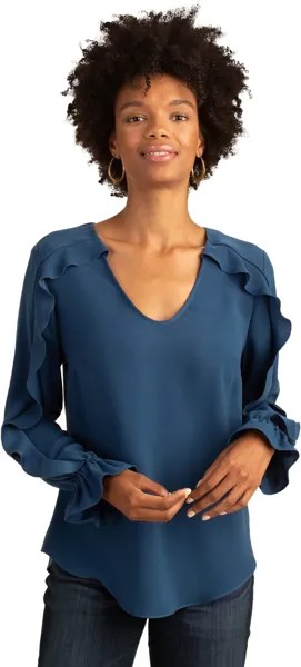 Топ Trina Turk Owl Top, цвет Denim