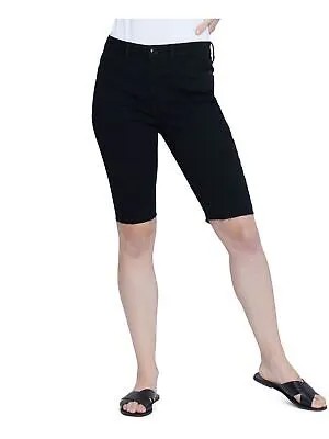 SEVEN7 Женские черные эластичные шорты-бермуды с карманами 8