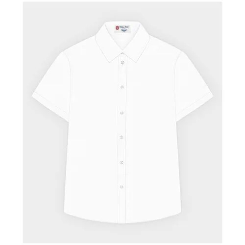 Сорочка классическая с коротким рукавом белая Button Blue для мальчиков, модель 222BBBS23050200, размер 170