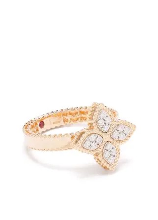 Roberto Coin кольцо Princess Flower из розового золота с бриллиантом