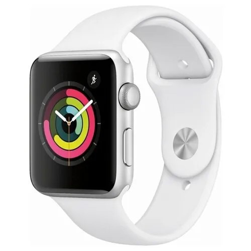 Часы Apple Watch Series 3 42mm (MTF22) (Silver Aluminum Case with White Sport Band)