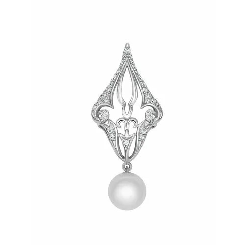 Подвеска VALTERA, серебро, 925 проба, фианит, жемчуг культивированный