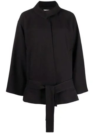 Lemaire куртка с воротником-воронкой и поясом
