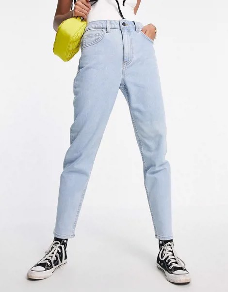 Светло-голубые джинсы в винтажном стиле с завышенной талией Object Vinnie-Голубой