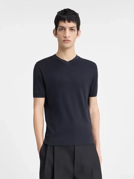 Приталенная футболка с короткими рукавами Песко Jacquemus, темно-синий