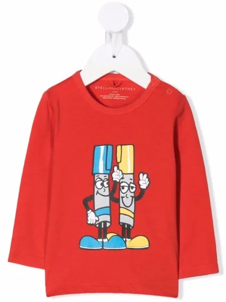 Stella McCartney Kids футболка с принтом Painting Friends