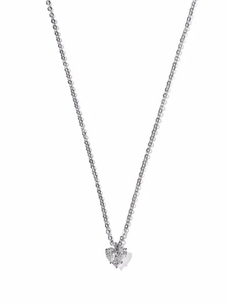 AS29 колье Mini Diamond Heart из белого золота с бриллиантами