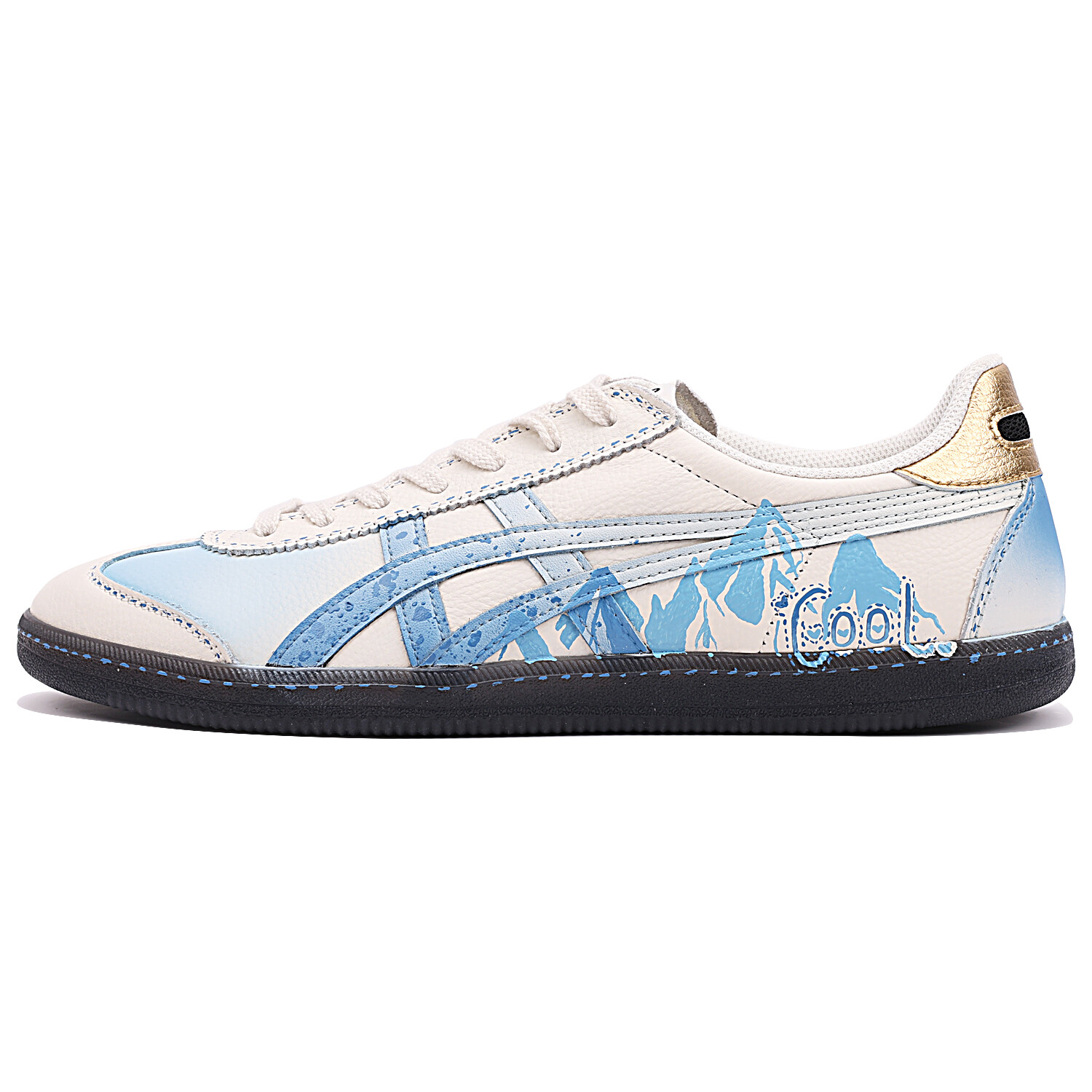 Кроссовки Onitsuka Tiger Tokuten Skateboarding Shoes Unisex Low-top Beige/ Blue, бежевый/синий