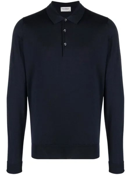 John Smedley рубашка поло Cotswold из шерсти мериноса, синий