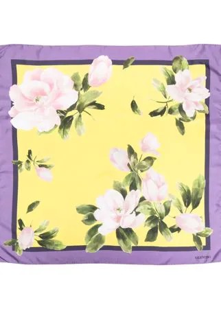 Valentino платок с цветочным принтом