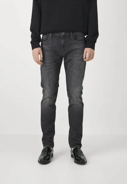 Прямые джинсы Emporio Armani, серый деним