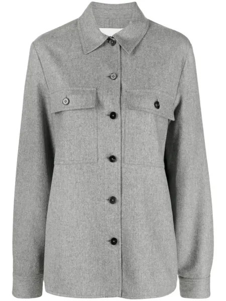 Jil Sander куртка-рубашка оверсайз, серый