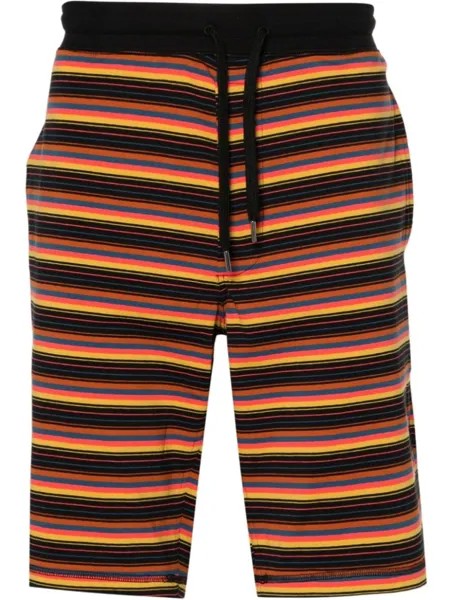 Paul Smith спортивные шорты прямого кроя в полоску, черный