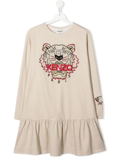 Kenzo Kids платье с вышивкой Tiger