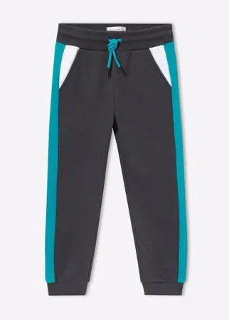 Серые спортивные брюки Jogger колор-блок для мальчика Gloria Jeans