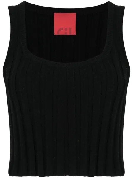 Укороченный кашемировый топ Orla Cashmere In Love, черный