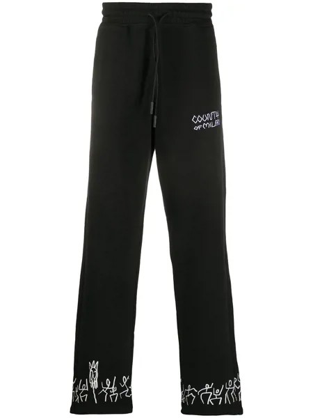 Marcelo Burlon County of Milan спортивные брюки с вышивкой