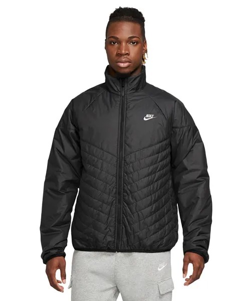 Мужская спортивная куртка-пуховик Windrunner Therma-FIT среднего веса Nike, черный