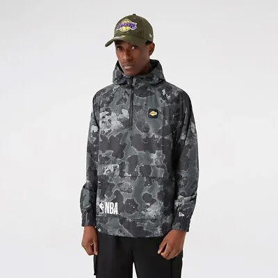 Мужская серая ветровка New Era Los Angeles Lakers Outdoor Utility Grey